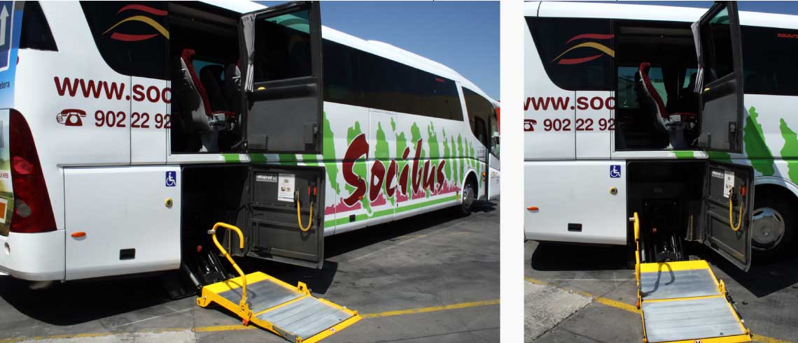 Socibus coaches count with facilities for people with reduced mobility